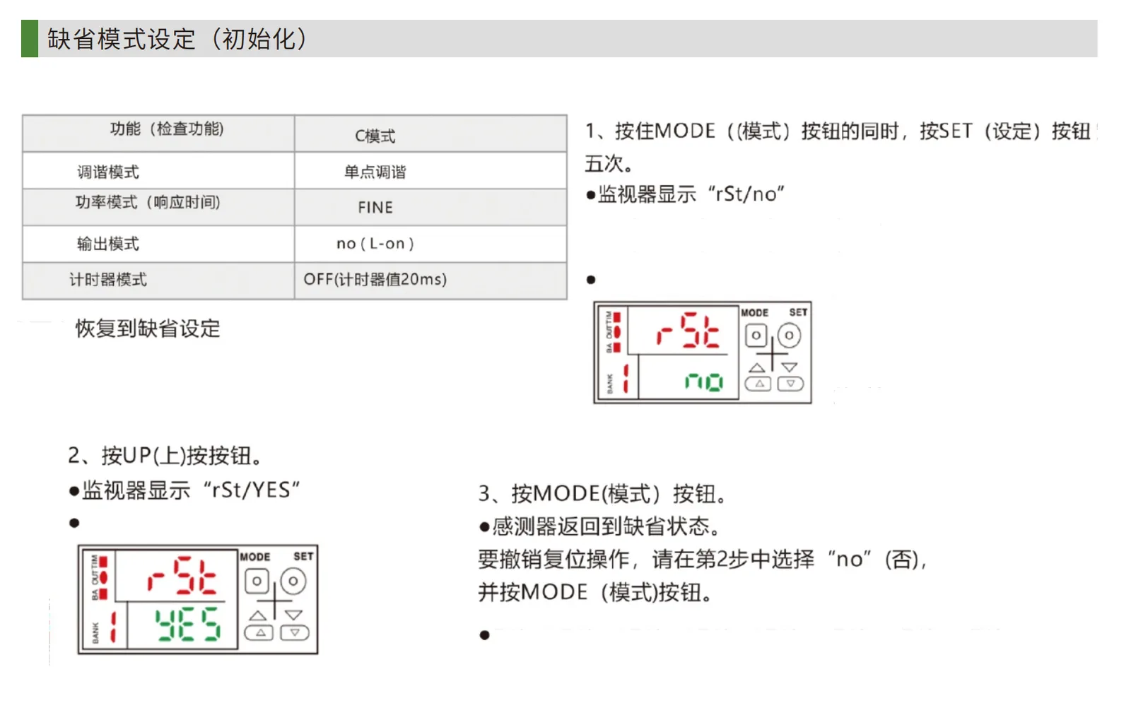 CZ-V1 颜色传感器画册页 检测模式与输出说明