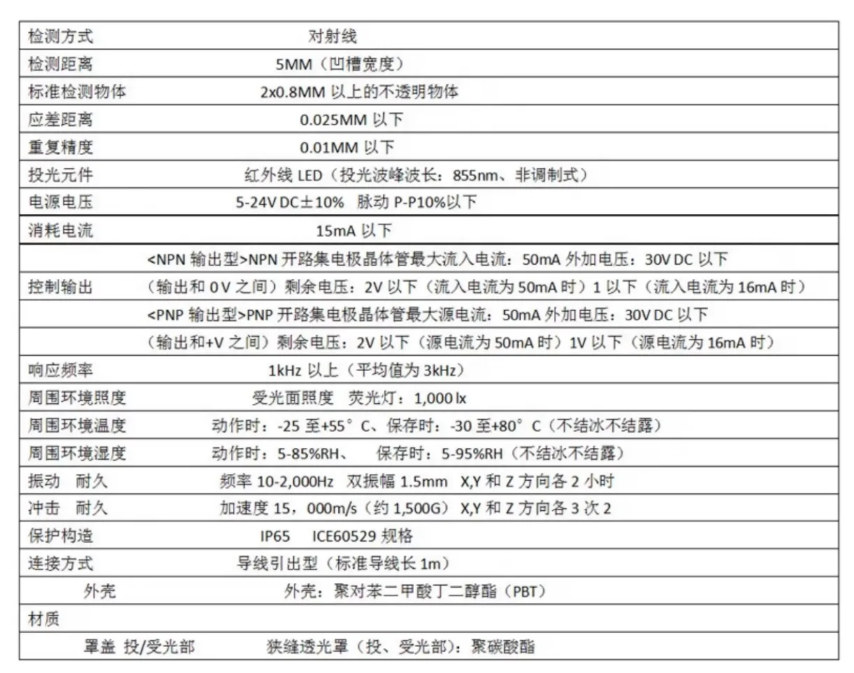 戴迪斯科 DD-L25/45 系列微槽型光电传感器｜重复精度0.01mm｜10种外形超小机身｜IP65｜国产替代 主图 12