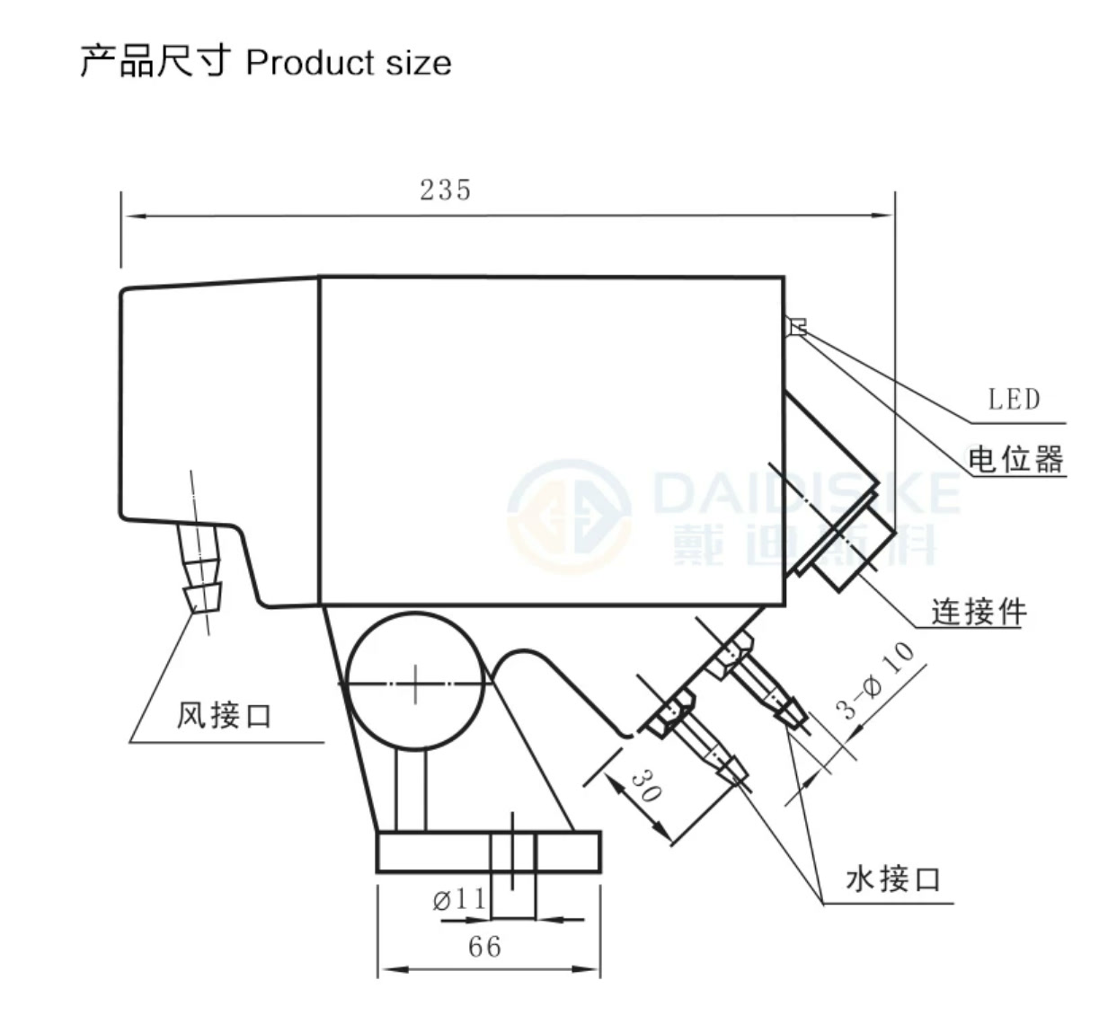 戴迪斯科 DK-SCZ-II 风冷水冷铁水检测仪｜冷热金属都能测｜1mm精度激光测距｜自带水冷吹扫｜国产替代 主图 6