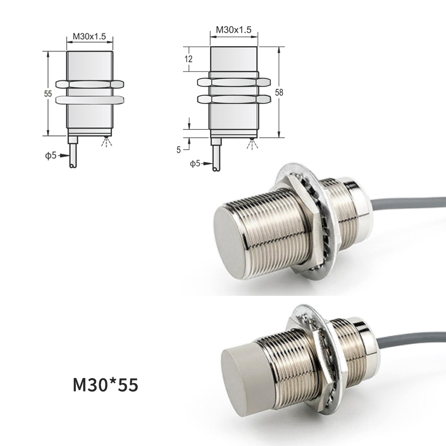 M18/M30 金属电感接近开关|屏蔽 5-15mm / 非屏蔽 8-40mm · IP67/68